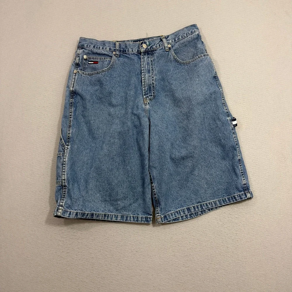 Vintage Tommy Hilfiger Carpenter Shorts Men 36 Blue 13